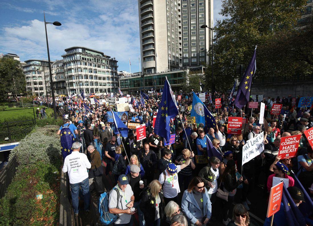 طرفداران برگزیت در لندن تظاهرات کردند