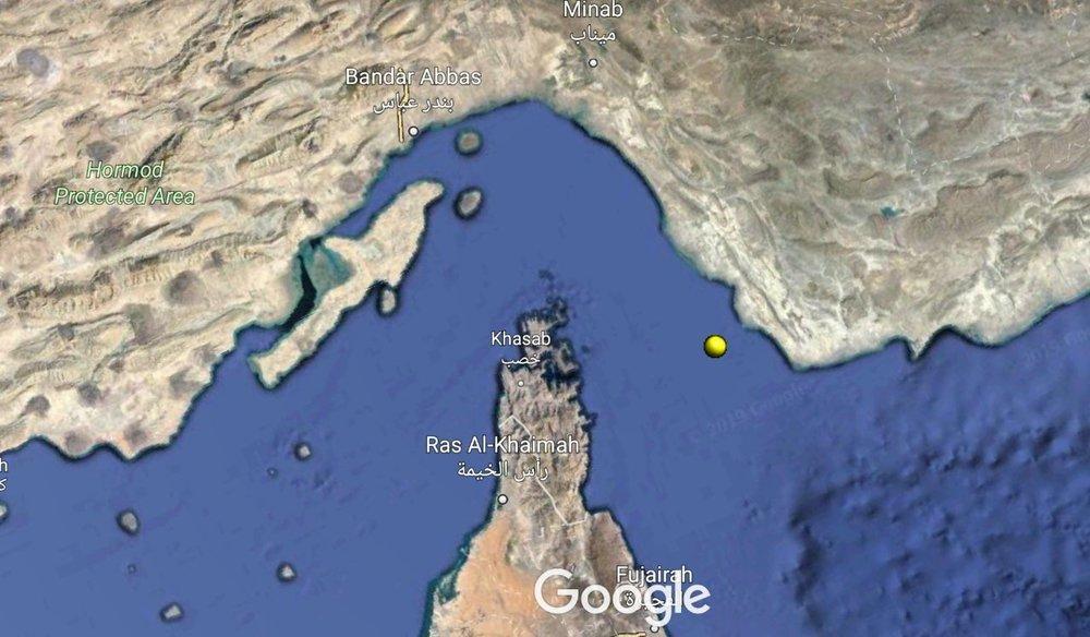 ظریف مختصات محل هدف قرار دریافت پهپاد آمریکا را اعلام کرد، جایی در نزدیکی کوه مبارک