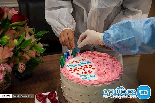 جشن تولد قهرمانان سلامت در بیمارستان