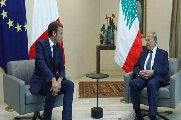 رؤسای جمهور لبنان و فرانسه با یکدیگر رایزنی کردند