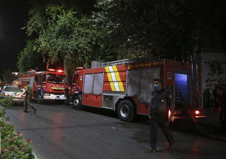 آتش سوزی و انفجار کارگاه سیلندرهای گاز در تهران