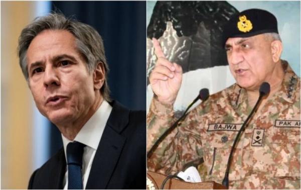 بلینکن و فرمانده ارتش پاکستان درباره تحولات افغانستان گفت وگو کردند